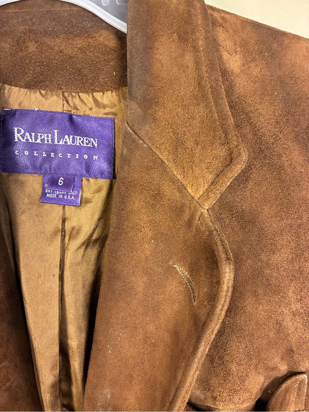 Ralph Lauren VTG Purple Label Collection 100% Suede Blazer Jacket - Picture 4 of 15